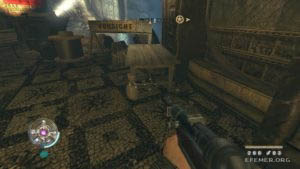 Золото №8, стоящее возле стола, Wolfenstein 2009