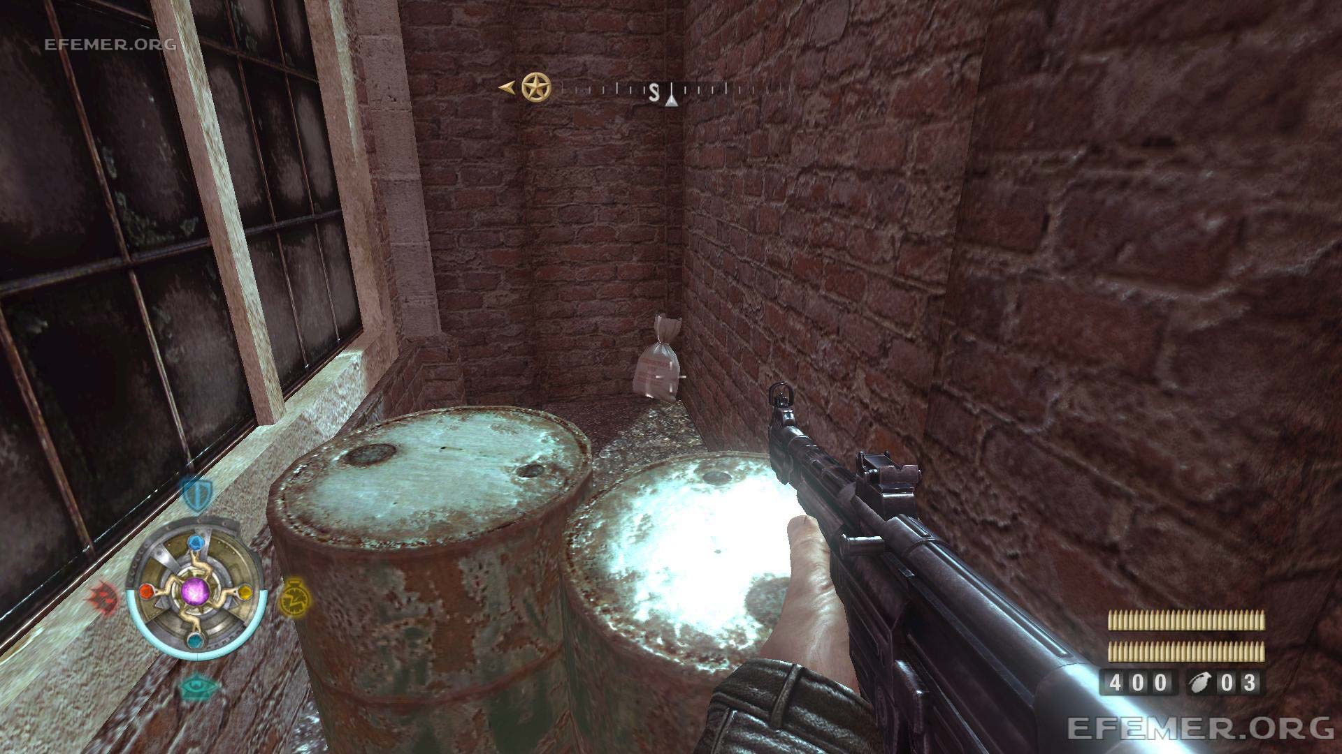 Золото №9, скрытое за бочками Золото №9, скрытое за бочками, Wolfenstein 2009