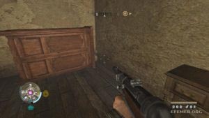 Золото №13, стоящее за перевёрнутым шкафом, Wolfenstein 2009