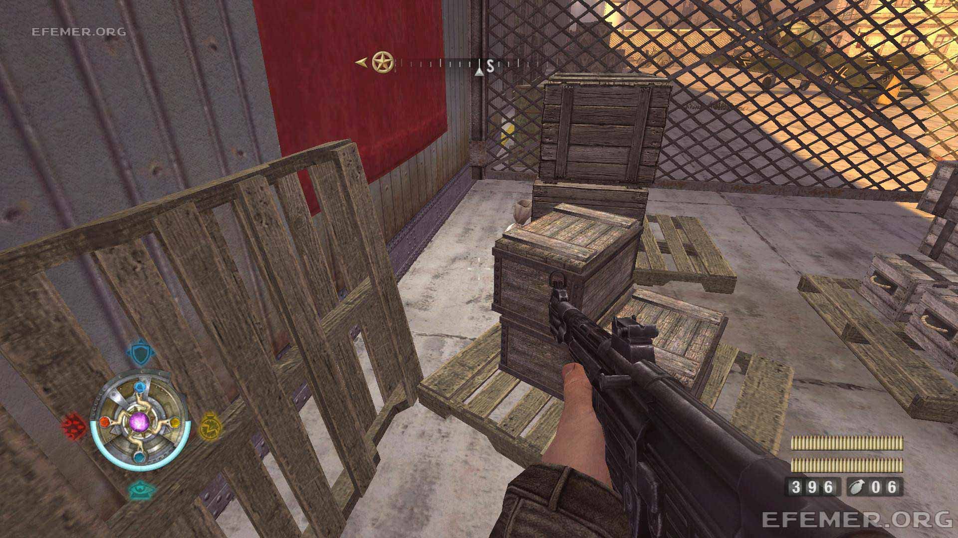 Золото №8, спрятанное за ящиками Золото №8, спрятанное за ящиками, Wolfenstein 2009