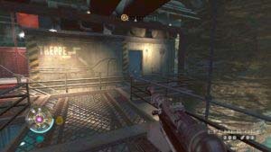 Надпись «Treppe» как ориентир для золота №12, Wolfenstein 2009