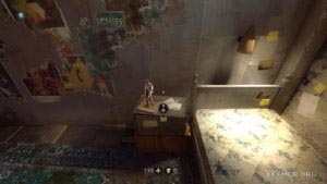 Статуэтка для улучшения здоровья, стоящая на коробках, Wolfenstein: The New Order