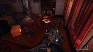 Фрагмент кода машины «Энигма» 8:8, лежащий на столе, Wolfenstein: The New Order