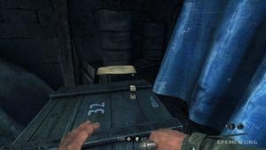 Карта замка, лежащая на ящике, Wolfenstein: The New Order