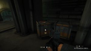 Фрагмент кода машины «Энигма» 3:4, лежащий на ящике, Wolfenstein: The New Order