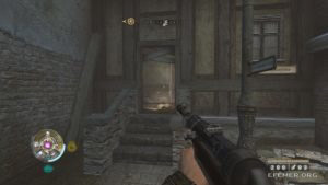 Открытая дверь как ориентир для золота №17, Wolfenstein 2009