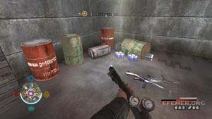 Золото №16, находящаяся рядом с бочками, Wolfenstein 2009