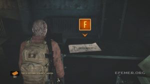 Карта исправительного центра, лежащая на столе, Resident Evil Revelations 2