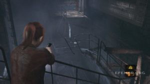 Место откуда можно выстрелить по эмблеме вышки №1, Resident Evil Revelations 2