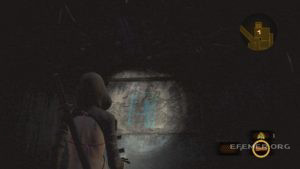 Рисунок Кафки №5, нанесённый на стену, Resident Evil Revelations 2