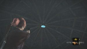Эмблема вышки №2, закреплённая на потолке, Resident Evil Revelations 2