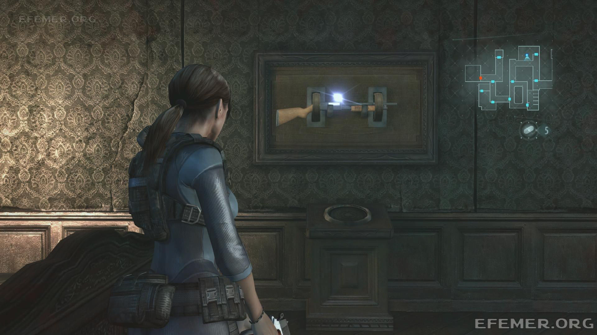 Дробовик, висящий на стене, Resident Evil Revelations