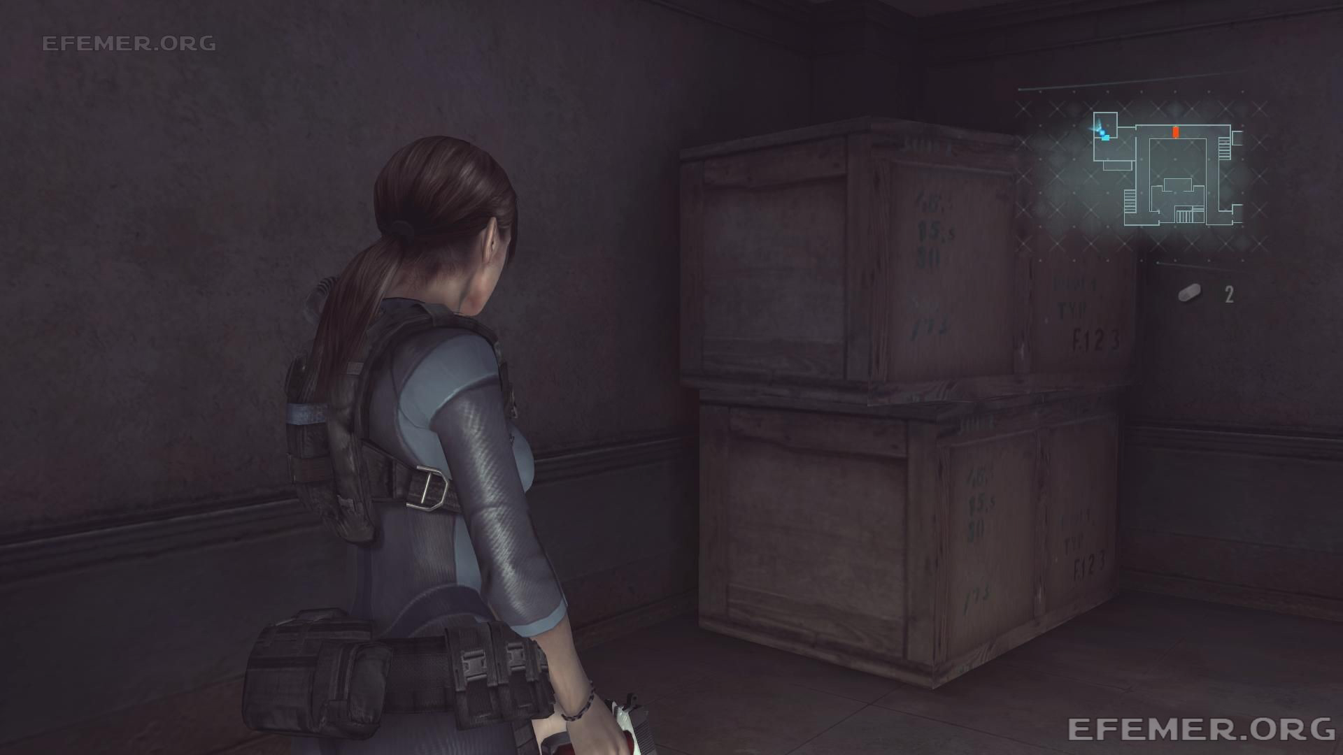 Ящики как ориентир для отпечатка руки №14, Resident Evil Revelations
