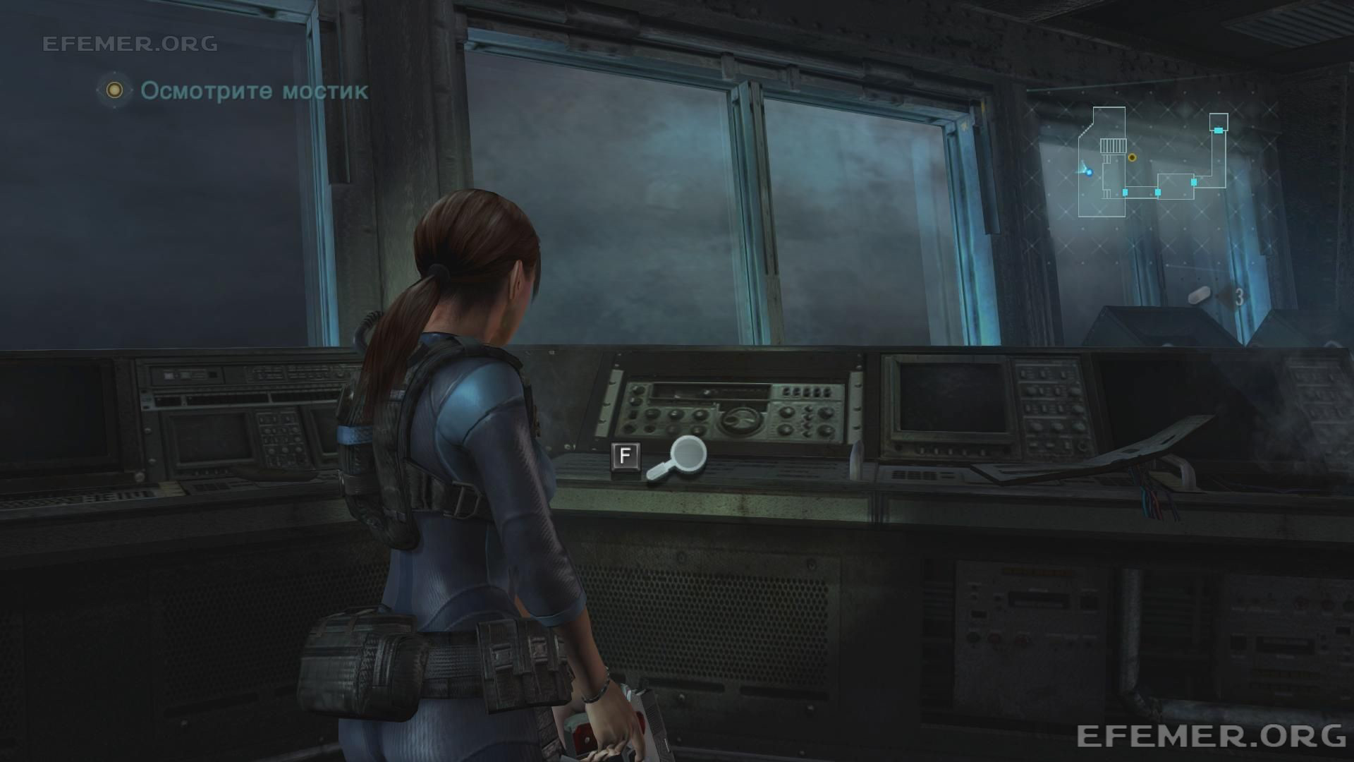 Стекло как ориентир для отпечатка руки №9, Resident Evil Revelations
