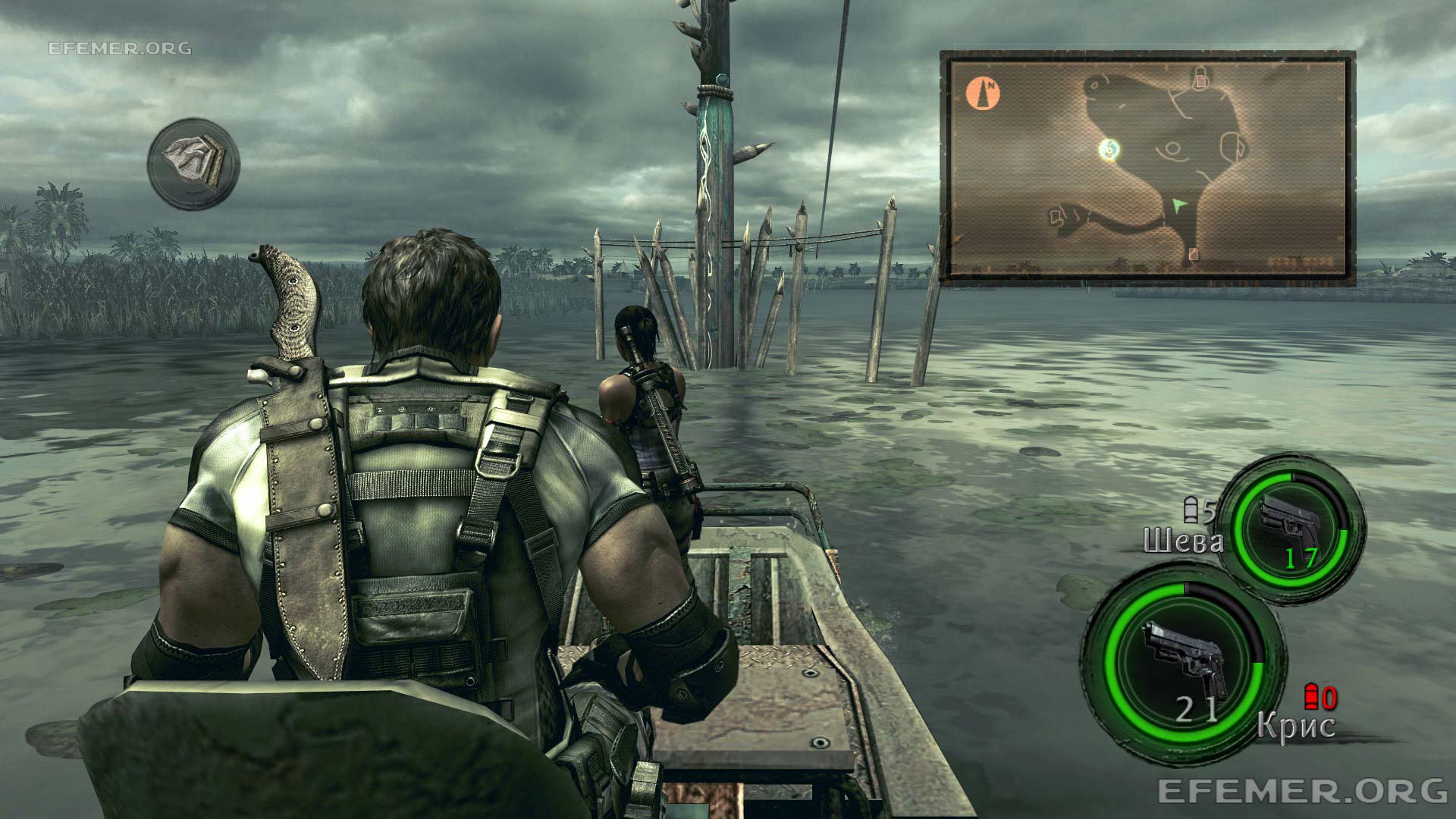 Эмблема BSAA №12, висящая на столбе, Resident Evil 5