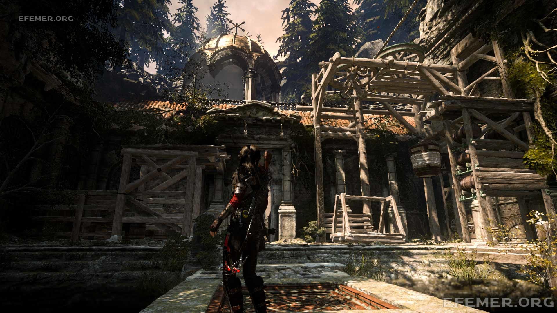 Вид на гробницу «Палата страждущих» из игры Rise Tomb Raider