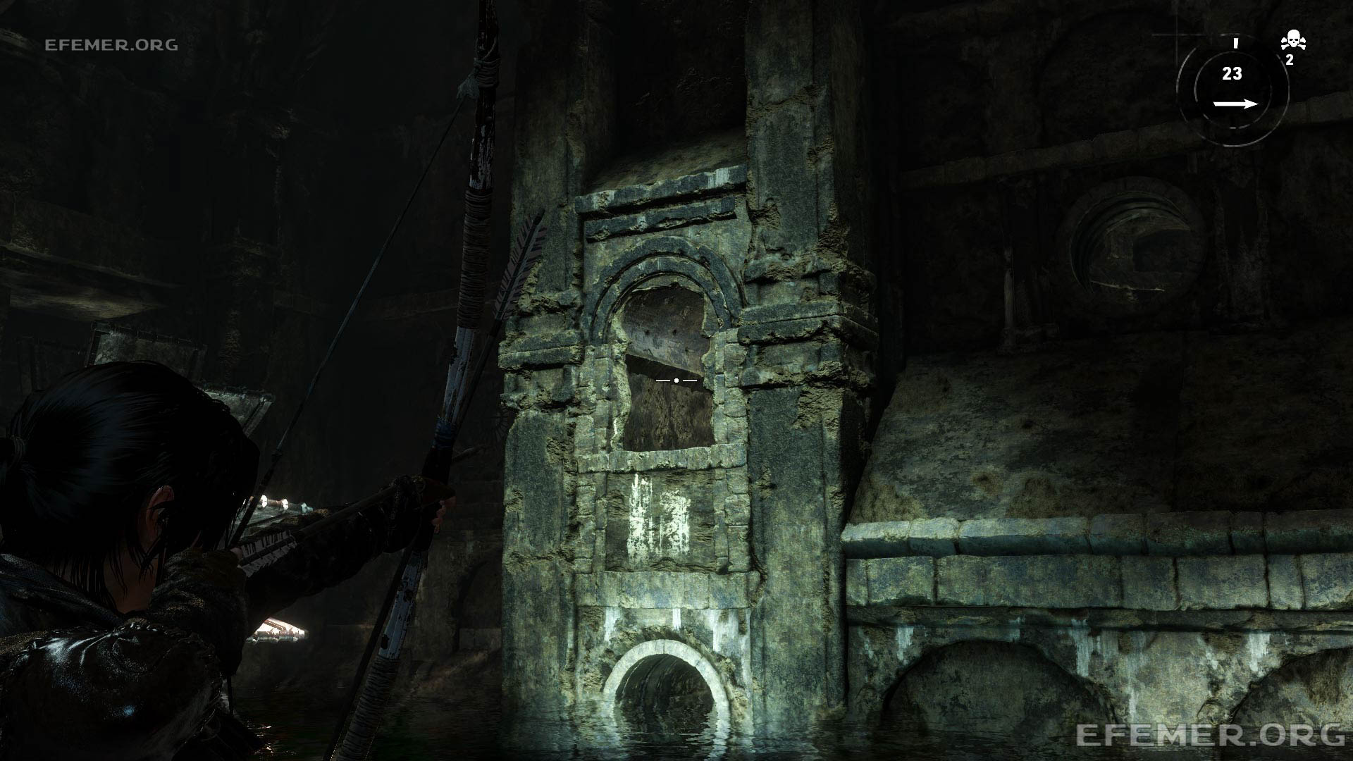 Место, в которое нужно подняться с бомбой, Rise Tomb Raider