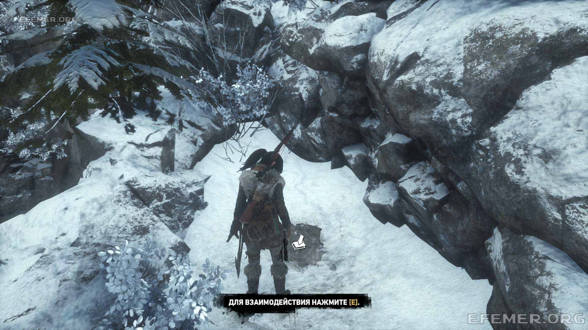 Аварийный тайник №1, закопанный рядом с водопадом, Rise Tomb Raider