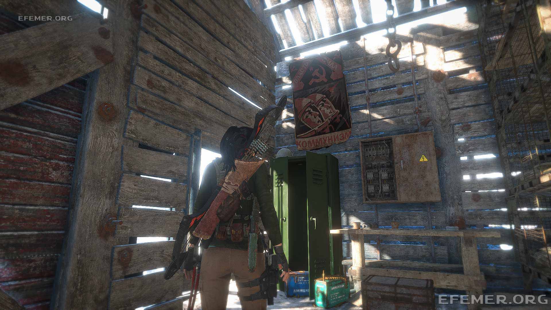 Пример плаката для испытания «Свобода мысли» в игре Rise Tomb Raider
