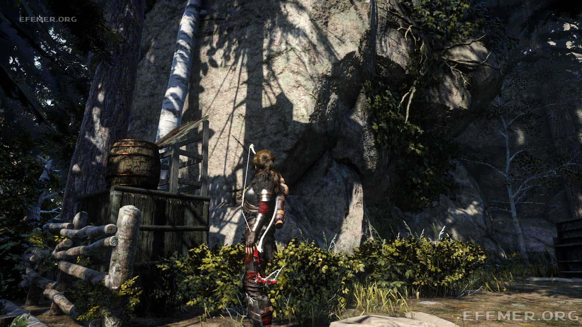 Бочка №4, стоящая у скалы, Rise Tomb Raider