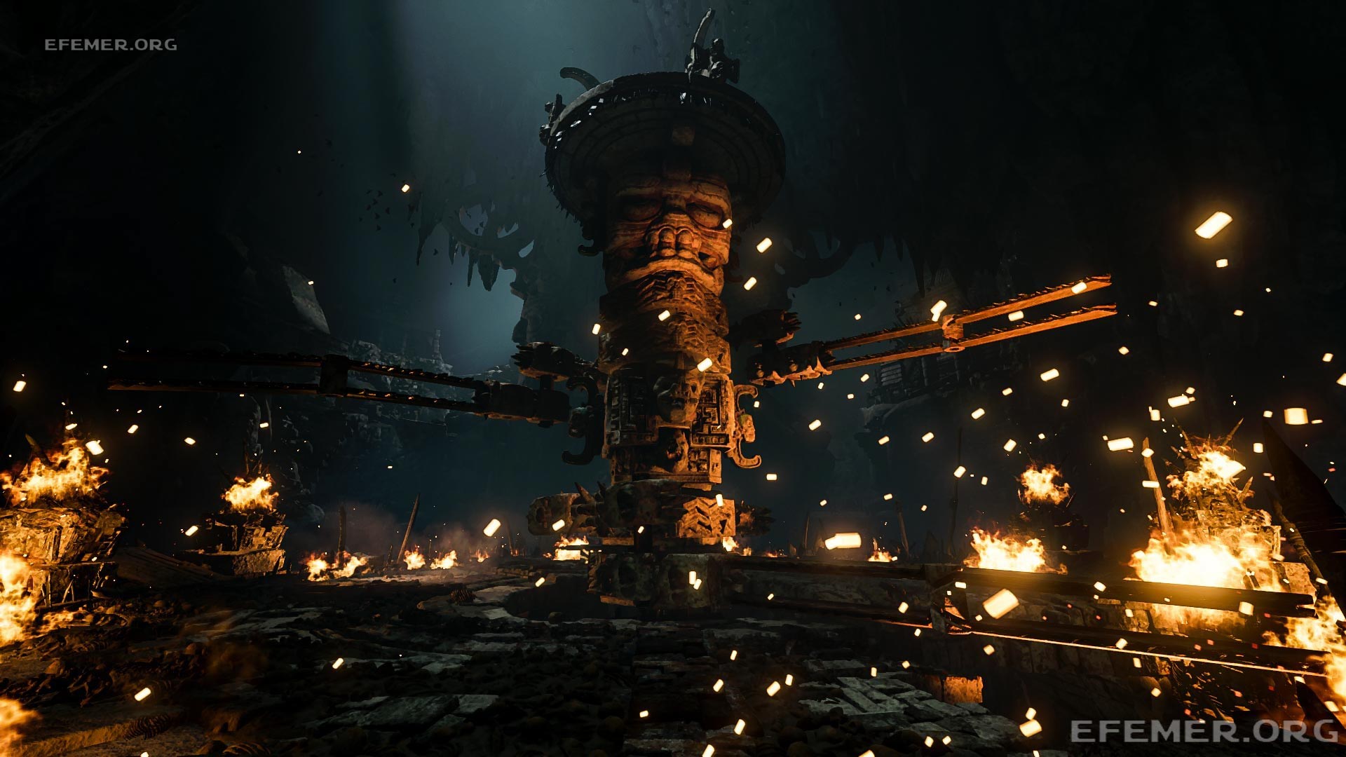 Большая ловушка в гробнице «Путь Битвы» в игре Shadow Tomb Raider