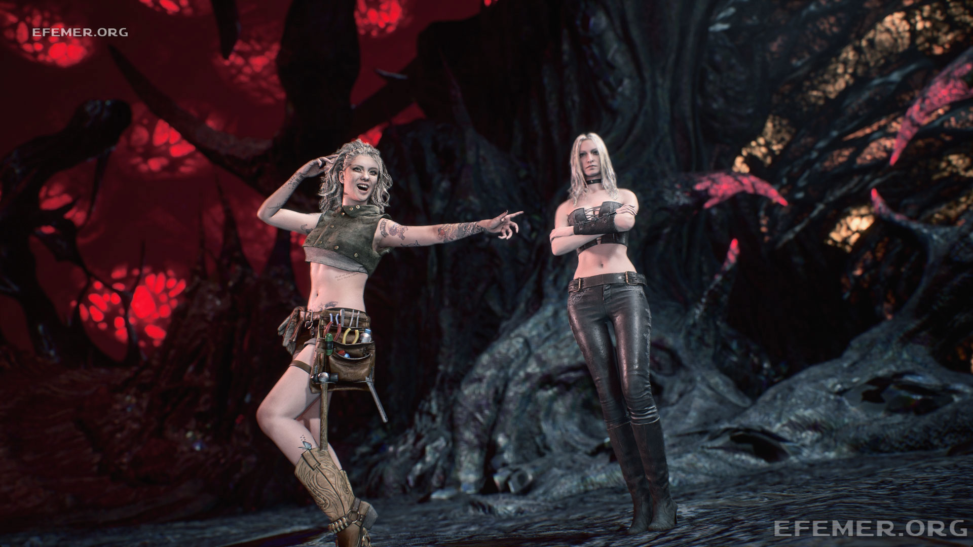 Нико и Леди стоят в забавных позах, Devil May Cry 5