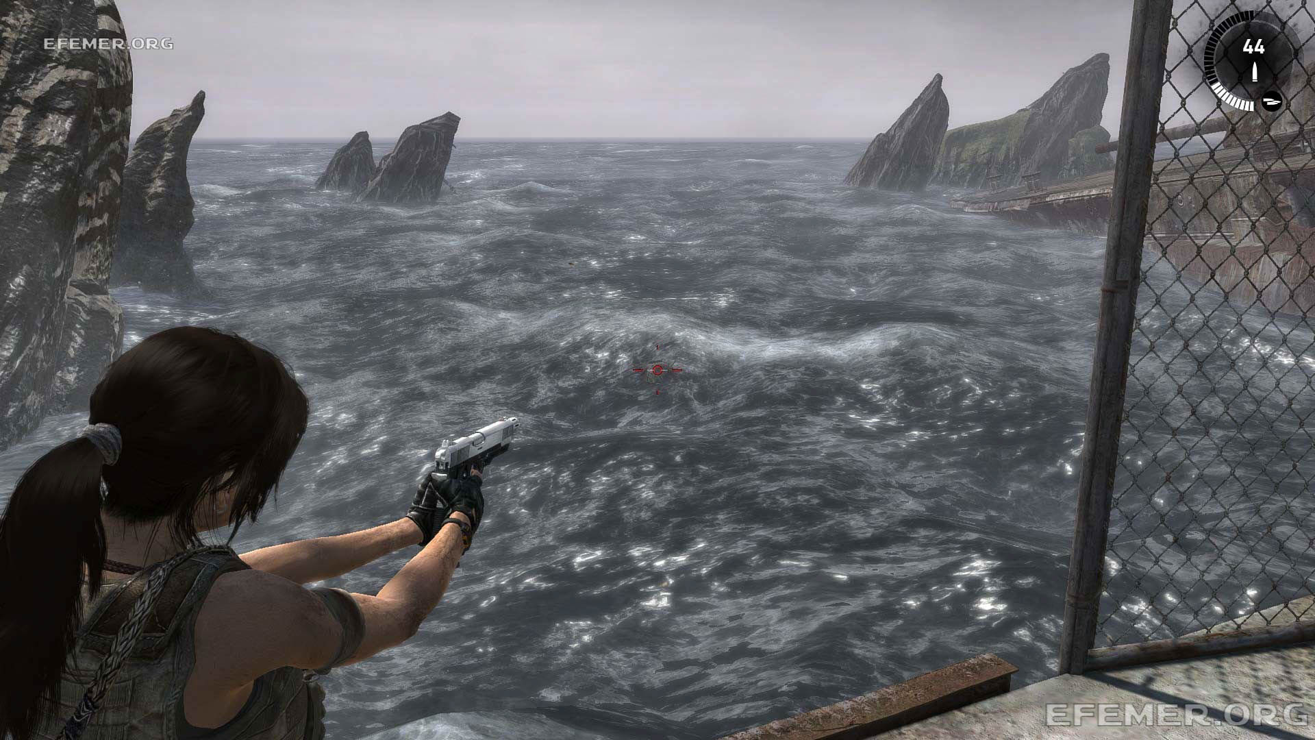 Мина №4, плавающая в море, Tomb Raider 2013