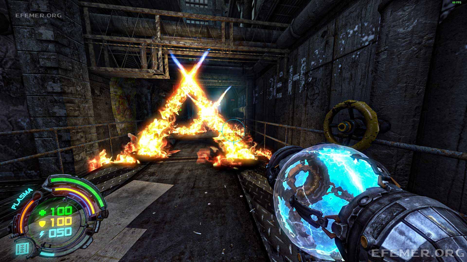 Огонь в игре Hard Reset Redux