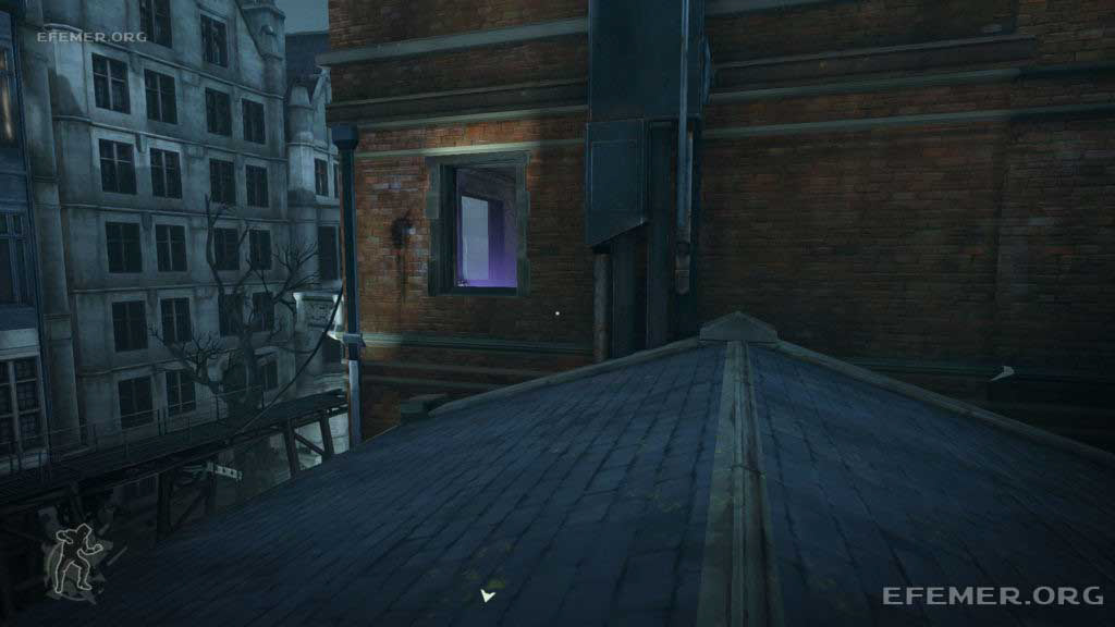 Окно, в котором горит фиолетовый свет Окно, в котором горит фиолетовый свет, Dishonored 1
