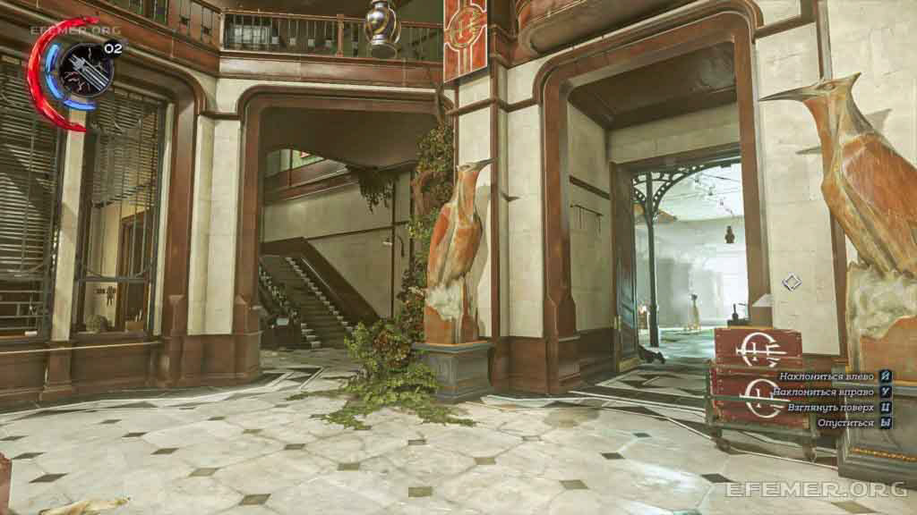 Статуи птиц как ориентир для амулета №4, Dishonored DOTO
