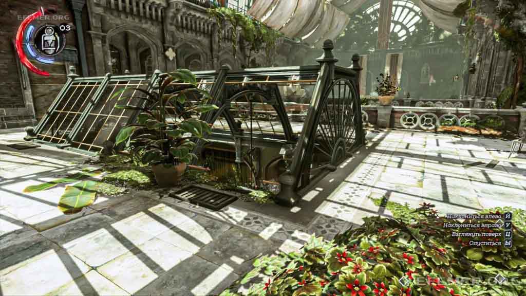Стеклянная крыша, через которую можно добраться до амулета №7, Dishonored DOTO