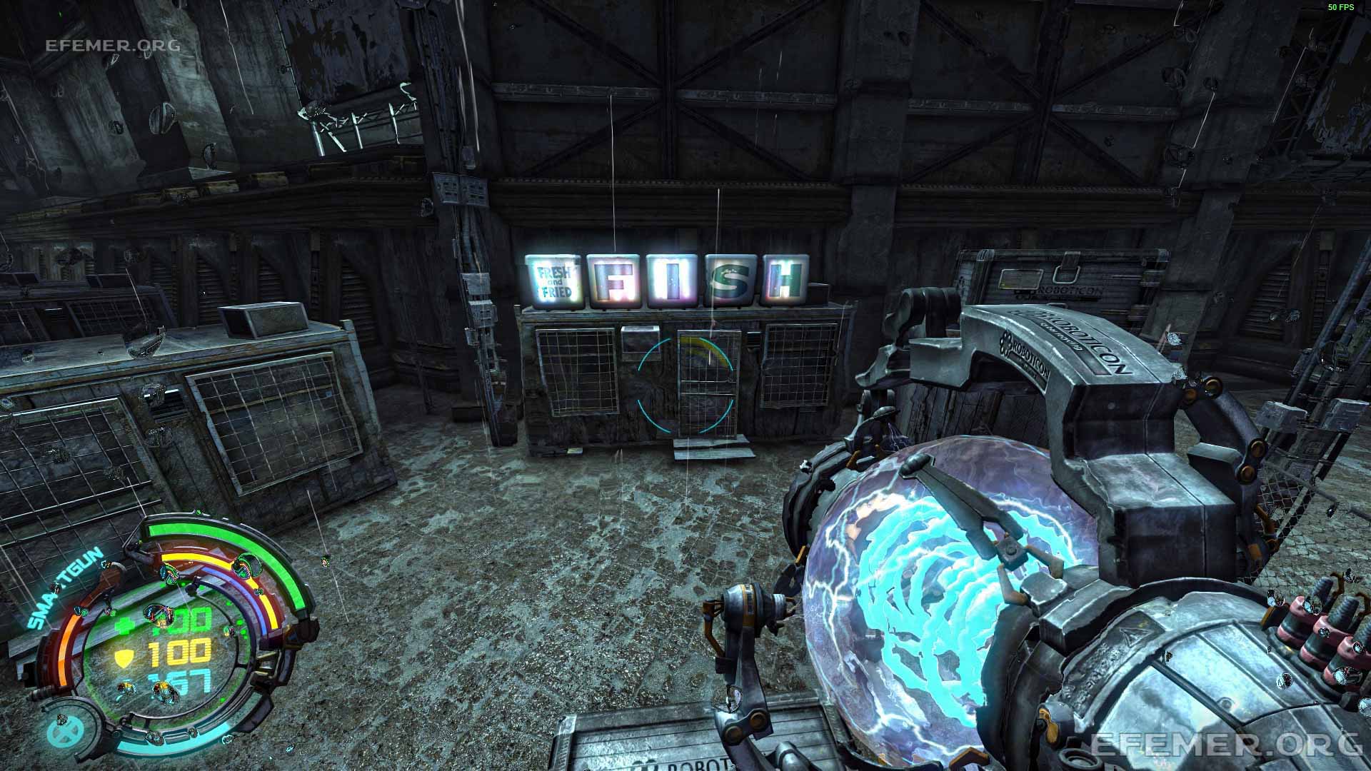 Киоск «Свежая рыба» в игре Hard Reset Redux