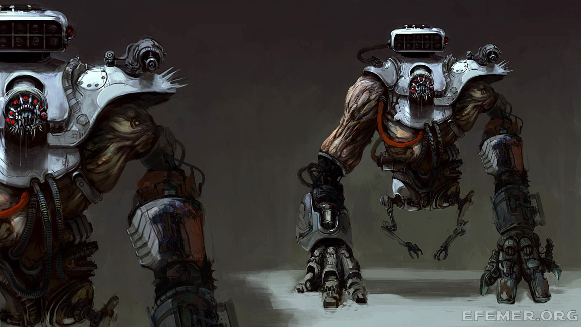 Эскиз «Heavy Grenadier» из игры Hard Reset Redux