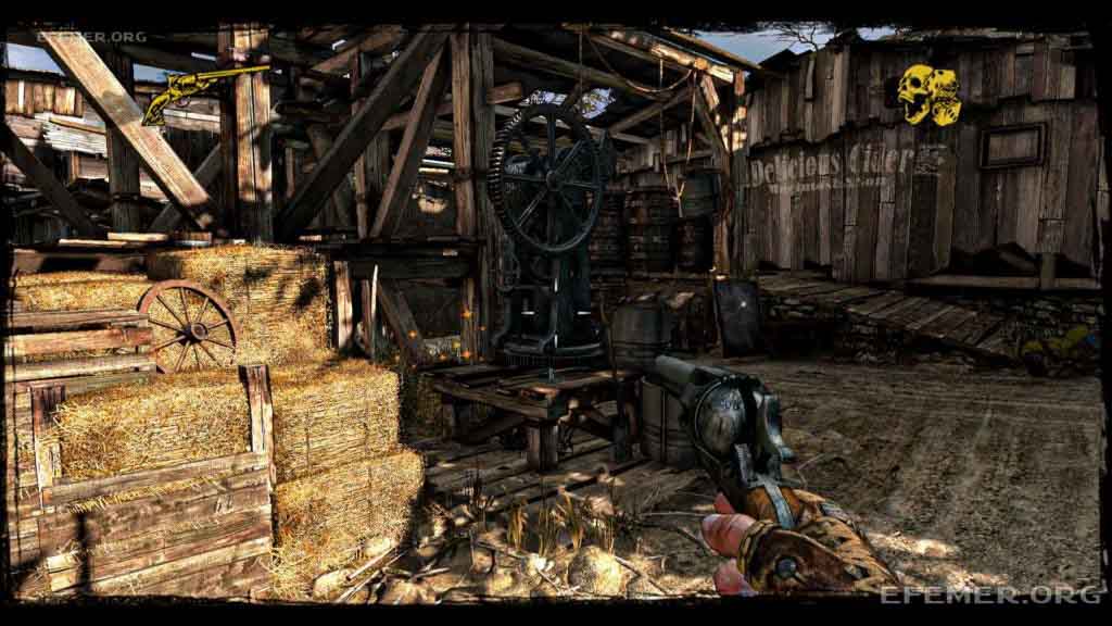 Выжималка для сидра как ориентир для самородка №3 “Кража лошадей”, Call of Juarez - Gunslinger