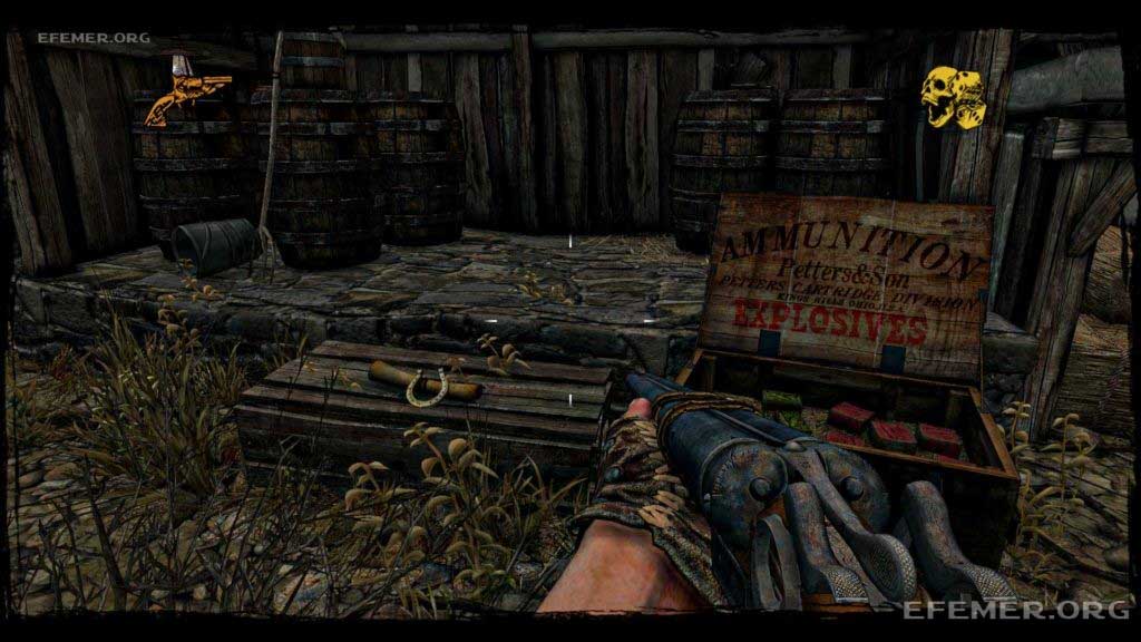 Самородок истины №2 “Побег из Линкольна”, лежащий рядом с амуницией, Call of Juarez - Gunslinger