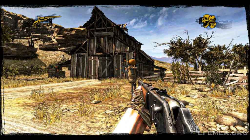 Секрет №3 “Пэт Гаррет”, закреплённый на пугале, Call of Juarez - Gunslinger