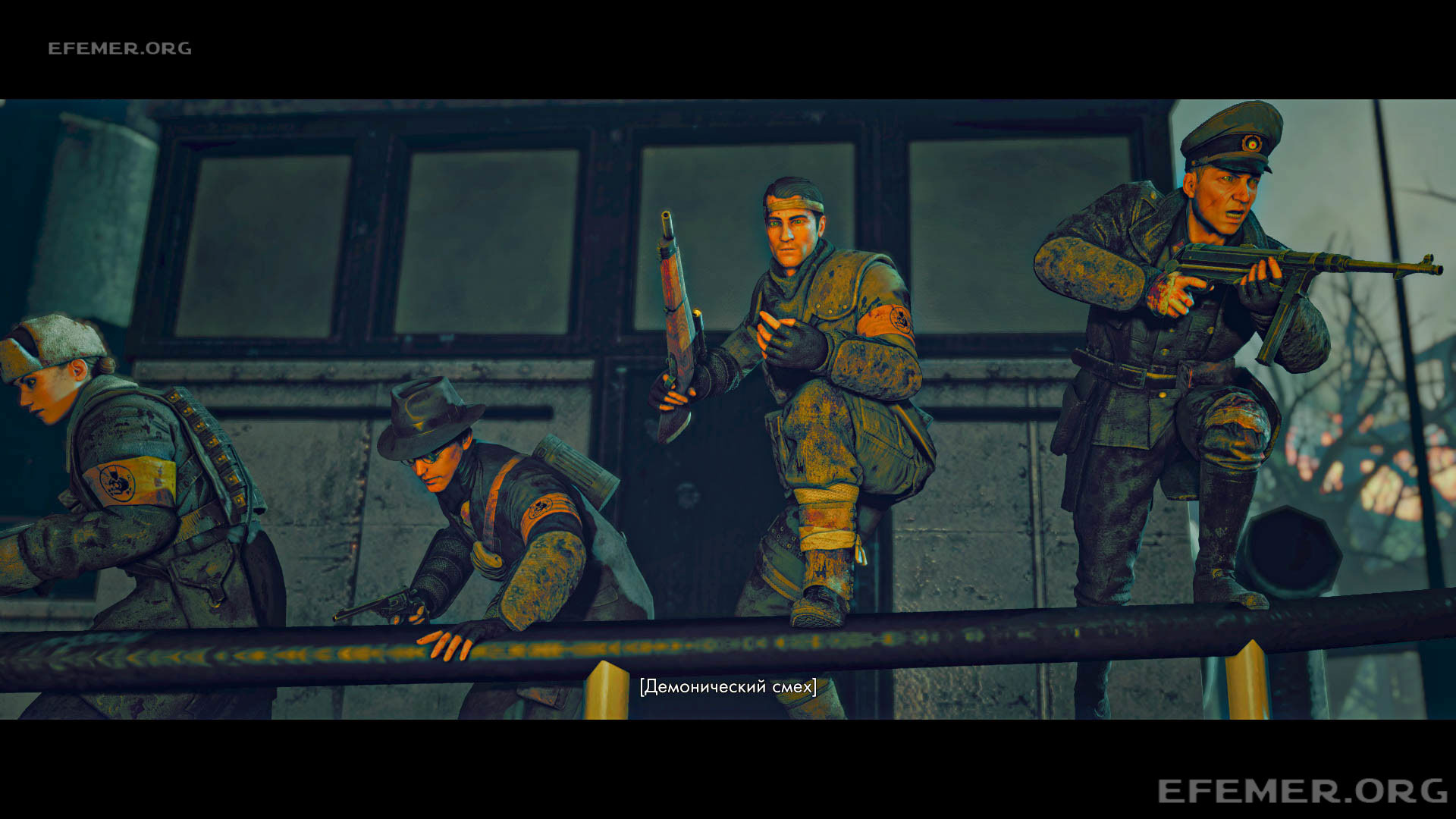 Десант главных героев с лодки в игре Zombie Army Trilogy
