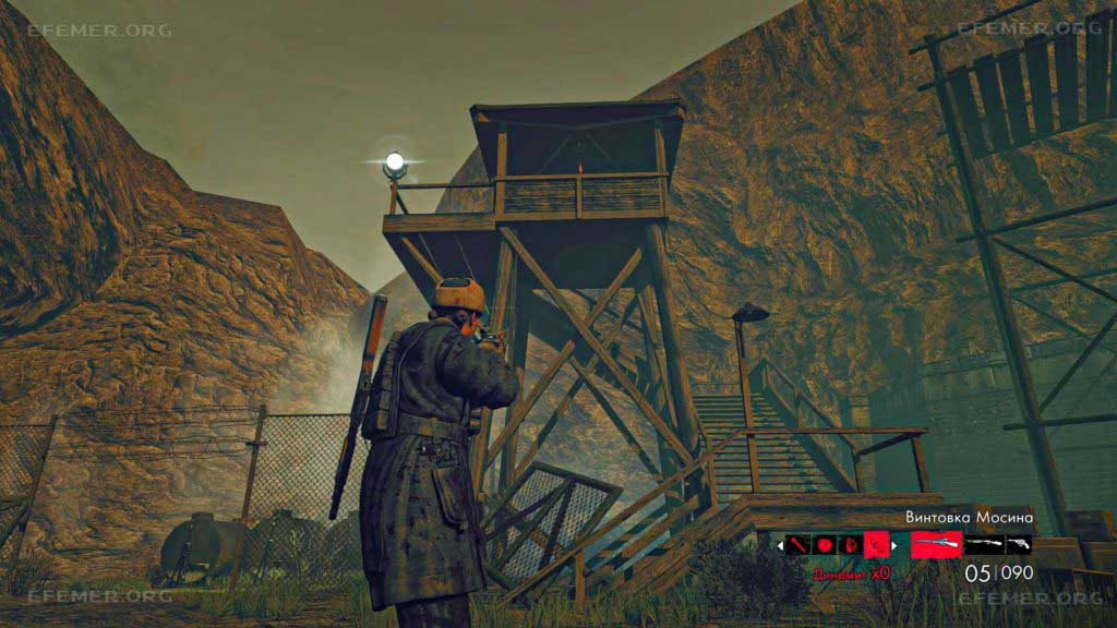 Бутылка №3, стоящая на вышке, Zombie Army Trilogy