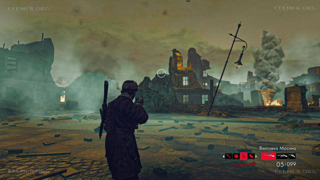 Бутылка №1, стоящая на развалинах здания, Zombie Army Trilogy