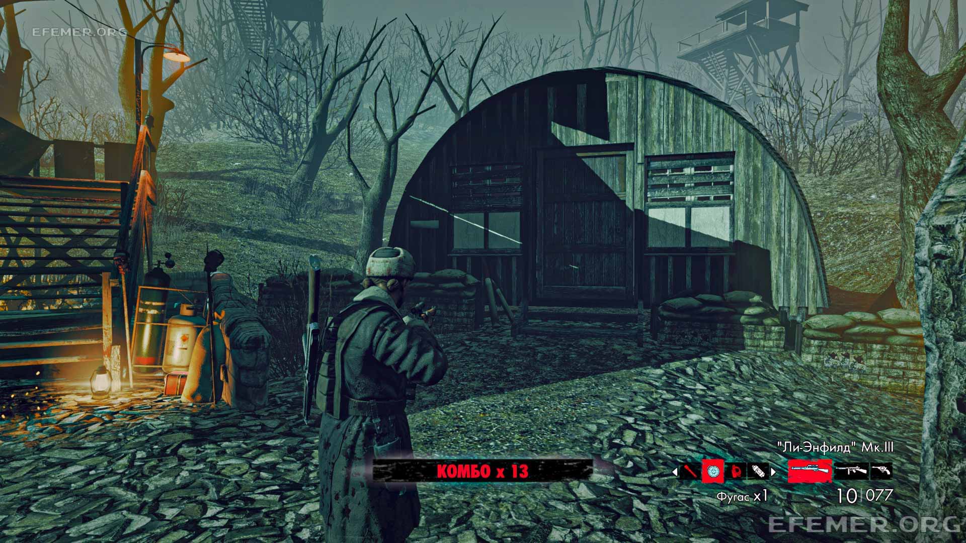 Закрытый ангар, в котором находится слиток №2, Zombie Army Trilogy