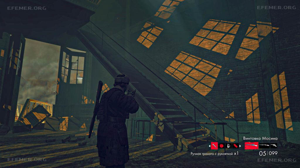 Лестница как ориентир для слитка №5, Zombie Army Trilogy