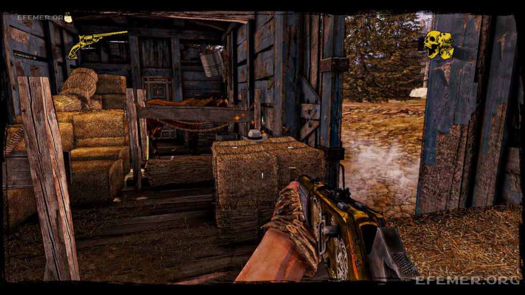 Самородок истины №3 “Джим Рид и Белль Старр”, лежащий на тюке сене, Call of Juarez - Gunslinger