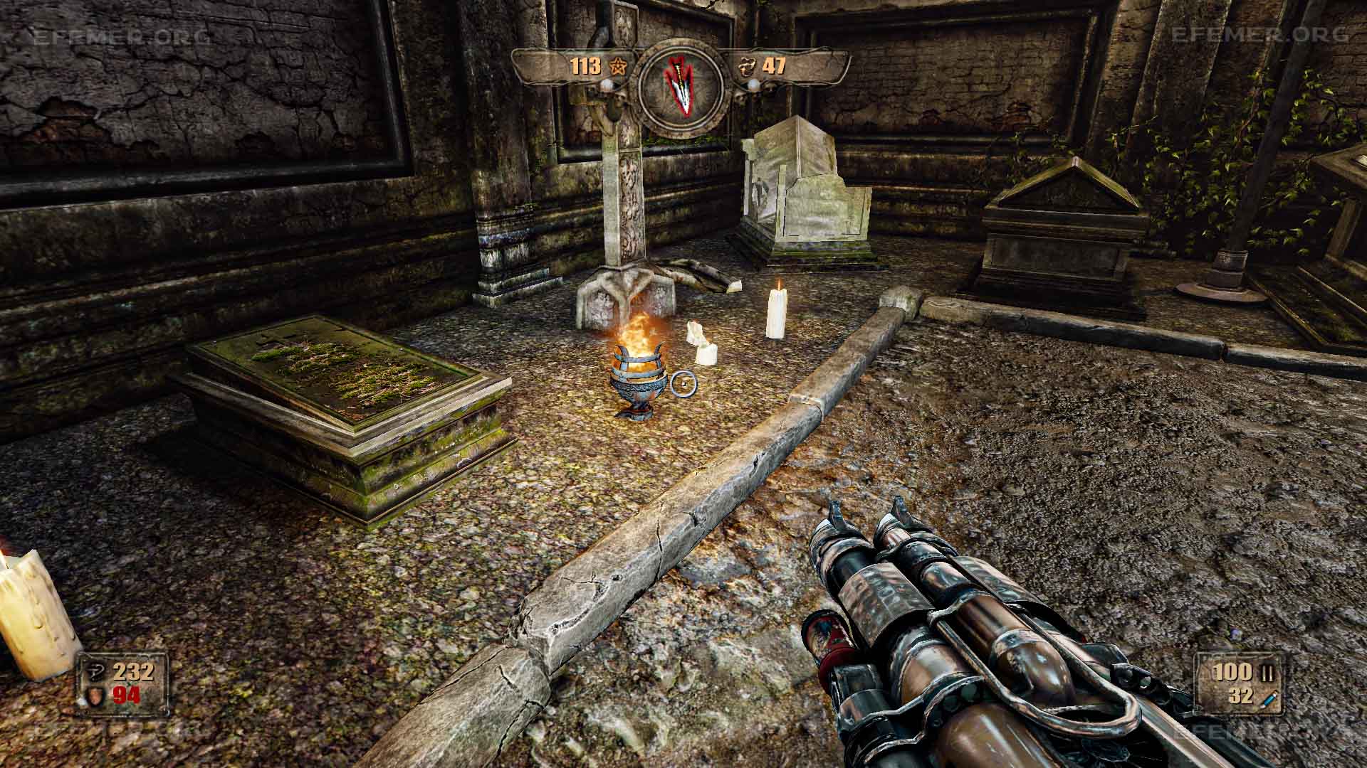 Факел, который нужно потушить, чтобы добраться до секрета №4, Painkiller H&D