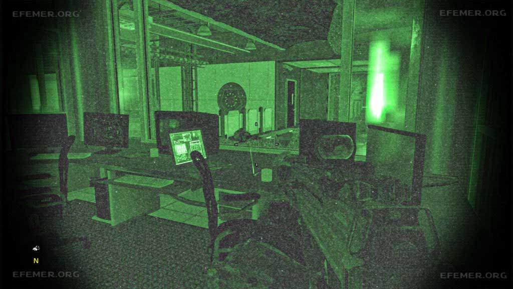 Ноутбук №10, если смотреть через ПНВ, Call of Duty: Ghosts