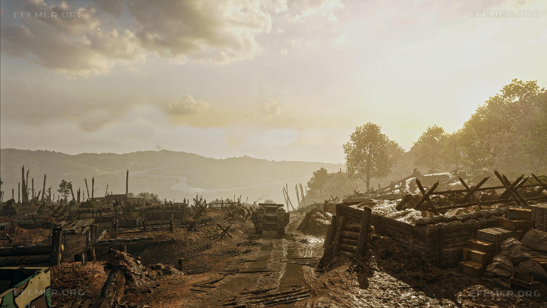 Рассвет на поле битвы в игре Battlefield 1