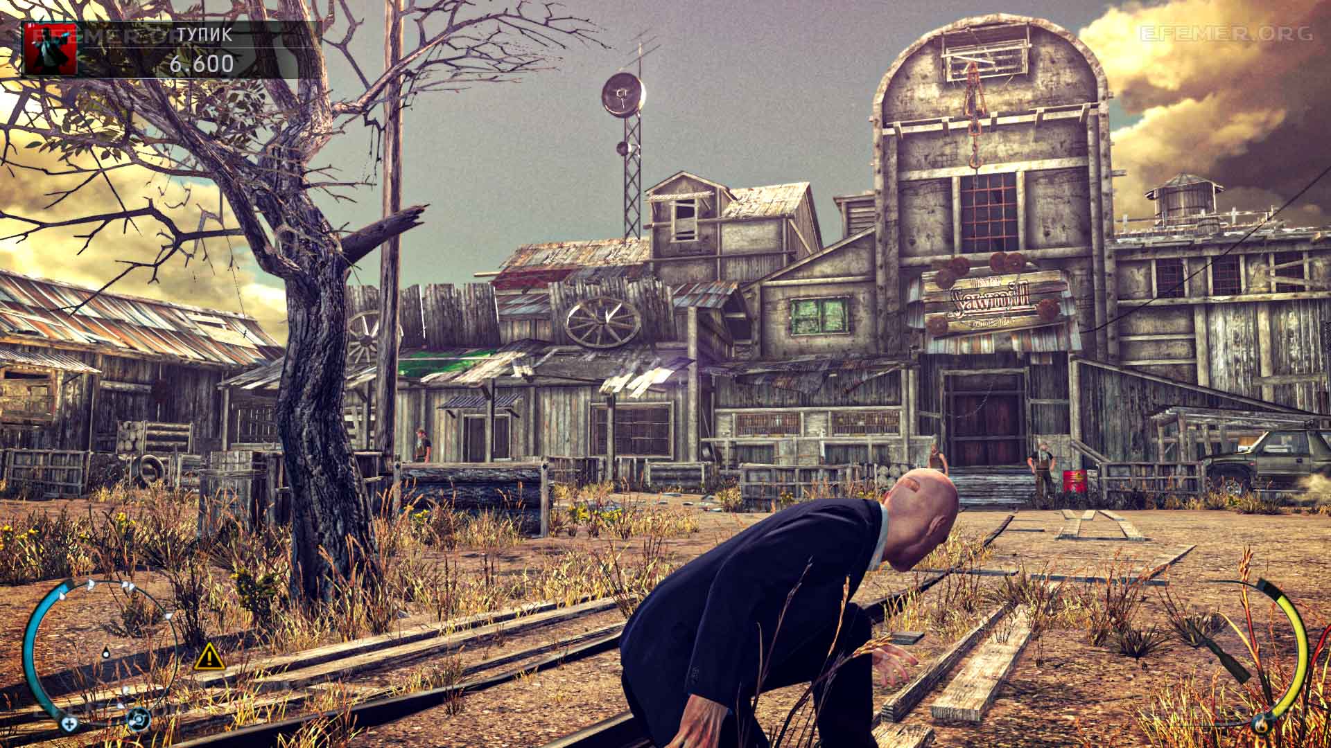 Здание лесопилки как ориентир для улики №1, Hitman: Absolution