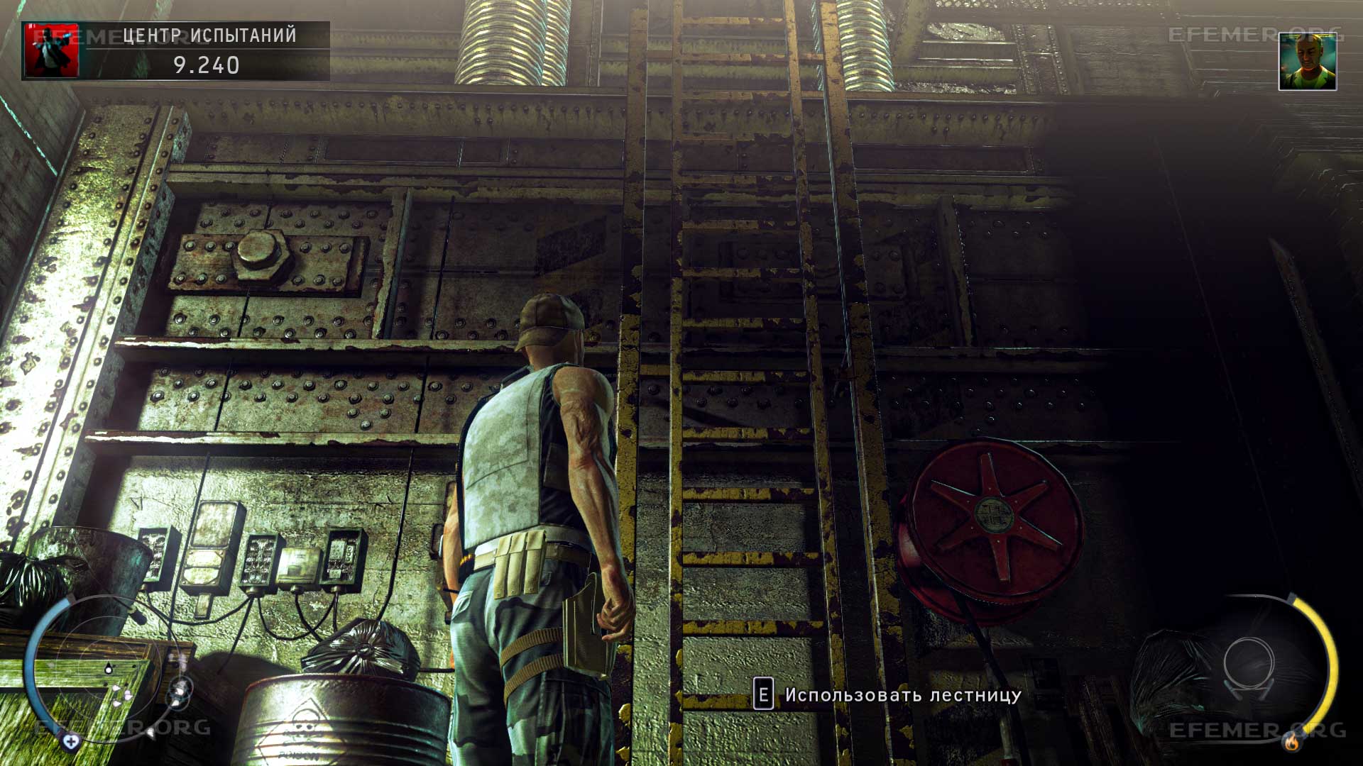 Лестница, с помощью которой можно подняться к улике, Hitman: Absolution