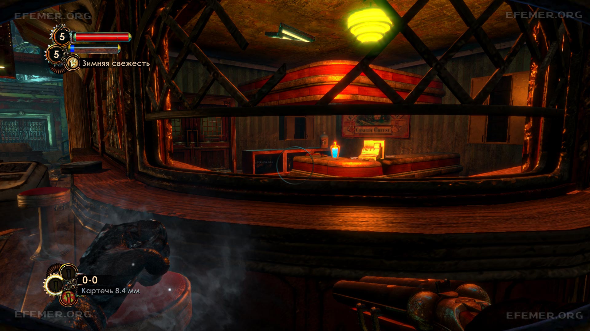 Коллекционные предметы, стоящие на прилавке, BioShock 2 Remastered