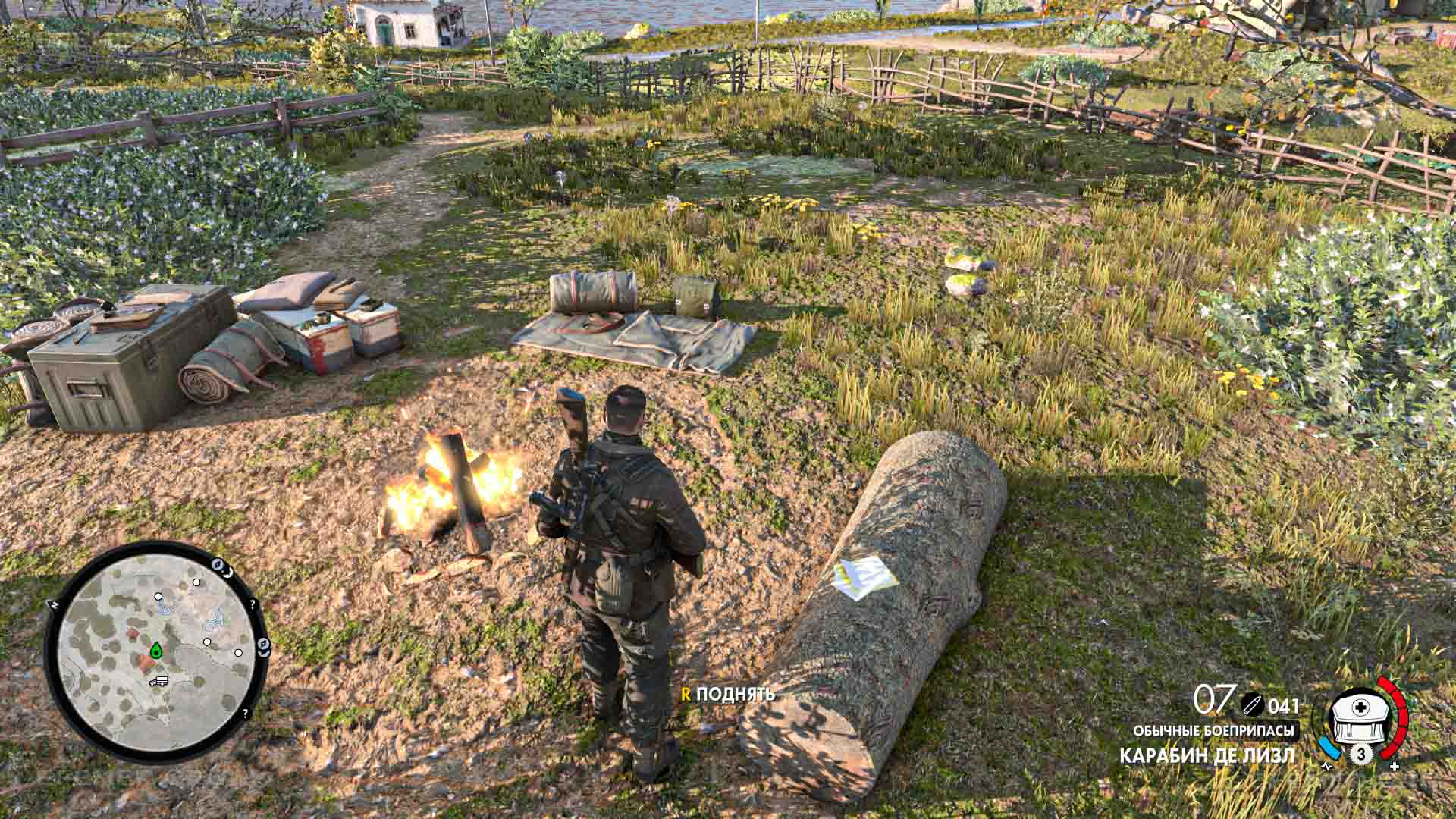 Письмо домой “Секретная война”, брошенное на бревне, Sniper Elite 4