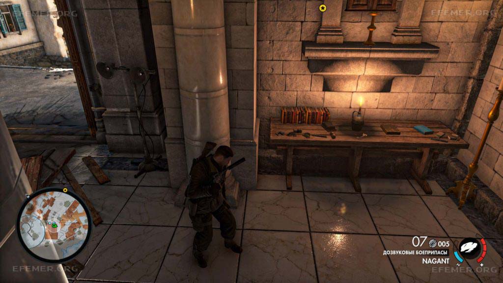 Ключ от мавзолея, лежащий на столе, Sniper Elite 4